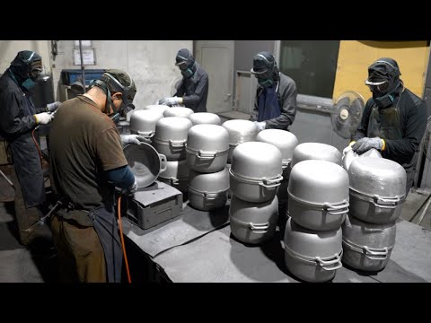 Видео: Процесс изготовления японского элитного литого эмалированного горшка Vermicle.