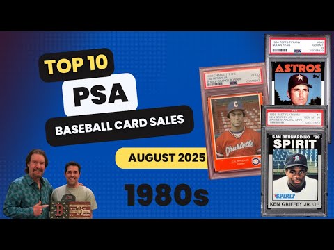 Видео: 10 лучших продаж бейсбольных карточек PSA на eBay с 1980-х годов по август 2025 года