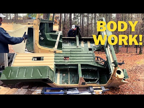 Видео: Начало работ по кузову Humvee