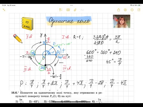Видео: Тригонометрія. Одиничне коло.Алгебра 10 клас.