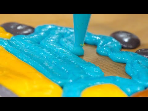 Видео: Удивительный макаронный торт который можно нарисовать на чем угодно кальмары - Корейская уличная еда