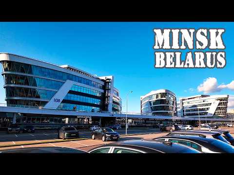 Видео: Минск 4K | Дрозды | Элитные коттеджи с видом на закат | Прогулка по парку.