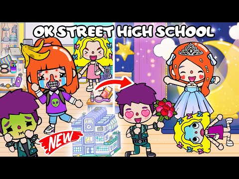 Видео: «СТАРШАЯ ШКОЛА» в Тока Бока! Из Ботанши В Красотку в Ok Street Hight School! | Toca Life World