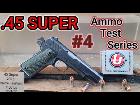 Видео: Серия испытаний патронов .45 SUPER: № 4 Underwood 200gr Xtreme Penetrator | 5" 1911 Accuracy/Gel
