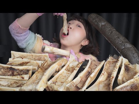 Видео: костный мозг 🦴Mukbang eating show
