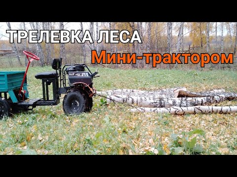Видео: Заготовка дров на мини-тракторе из мотоблока