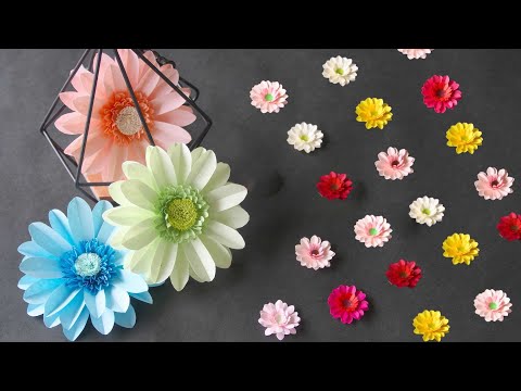 Видео: Как сделать бумагу Гербера Цветок - DIY How to Make Paper Gerbera Flower