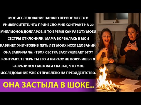 Видео: Моя мама пыталась сжечь мою работу ради сестры, а потом замерла, когда я раскрыла правду о 20 милли
