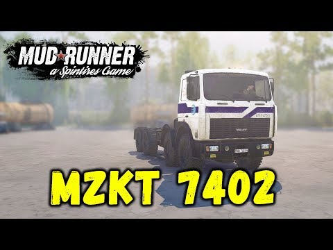 Видео: Spintires: MudRunner обзор мода [ MZKT 7402 ] ЧЕРТОВЫ ЦЫФРЫ