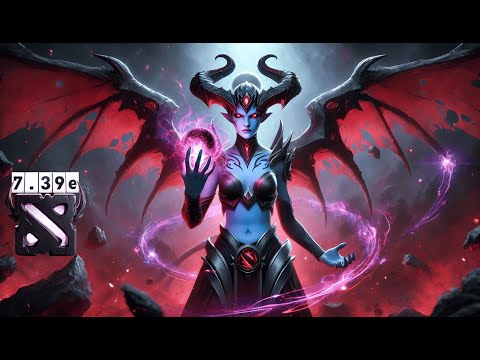 Видео: Трогать Midder Queen of Pain себе во вред Turbo Dota 7.39e
