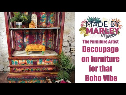Видео: 3 этапа декупажа и Индийский книжный шкаф.
