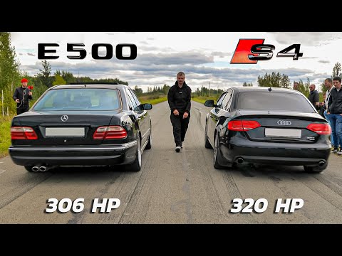 Видео: ПЯТЬ ЛИТРОВ Mercedes E500 vs Audi 300hp + Mercedes "с500" vs Jaguar XF & Mercedes E430 vs BMW 535i