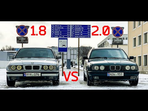 Видео: BMW E34 спустя пол года. Кто быстрее - 2.0 или 1.8? #bmwe34