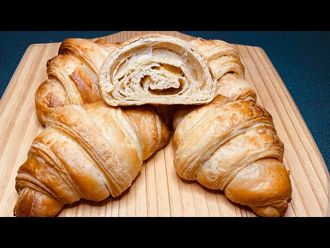 Видео: Невероятно ароматные и очень вкусные круассаны 🥐 на закваске