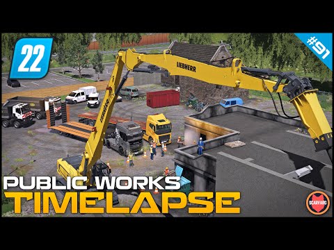 Видео: 🚧 Снос старой учебной вышки пожарной части ⭐ FS22 Городские общественные работы: таймлапс
