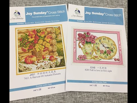 Видео: Обзор на новые китайские наборы вышивки крестом с Алиэкспрес от Joy Sunday