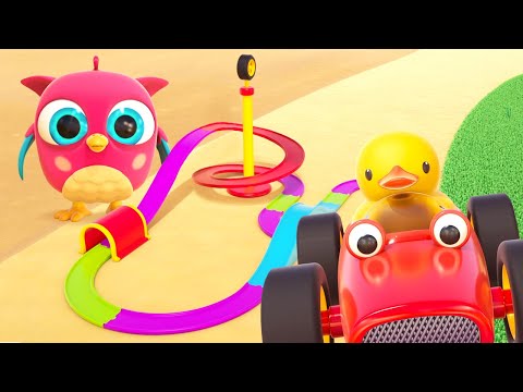 Видео: Розвиваючі мультфільми для хлопчиків. Совеня Хоп Хоп будує автотрасу для гоночних машинок!