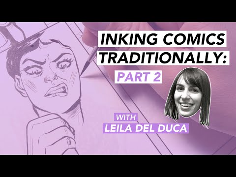 Видео: Как рисовать комиксы традиционным способом — кистью! (Часть 2)