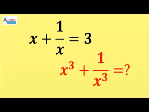 Видео: x+1/x=3. Өрнек мәнін тап: x^3+1/x^3 | Математика мен математикалық сауаттылық | Альсейтов Амангельды