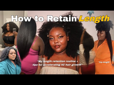 Видео: Как сохранить натуральные волосы 4C длиной до бёдер | Как ускорить рост волос и БЫСТРО достичь св...