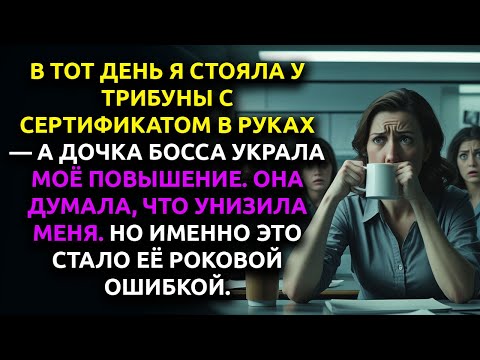 Видео: ДОЧКА БОССА понизила меня, когда я получила повышение: “Считай это проверкой реальностью”. А потом…