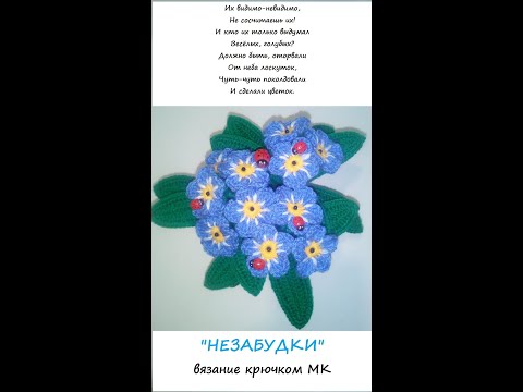 Видео: "НЕЗАБУДКИ" вязание крючком МК