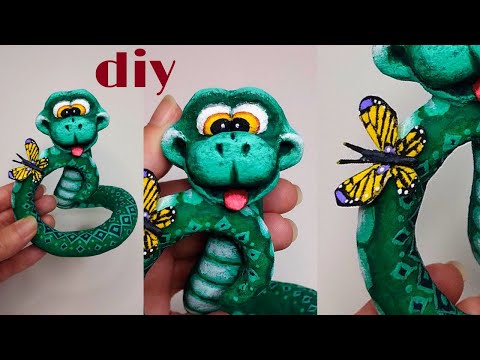 Видео: МК Змея из ваты на ёлочку / Ватная игрушка   / Символ 2025 / DIY Cotton snake