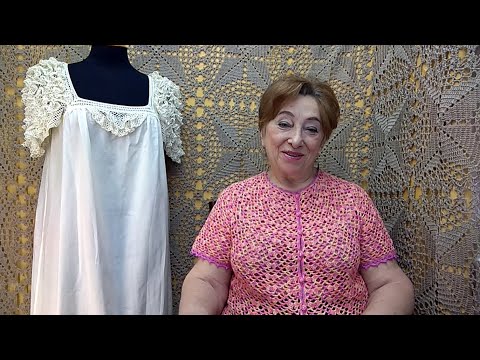 Видео: Рубашка "Белоснежка". Мастер-класс по вязанию крючком от О. С. Литвиной.