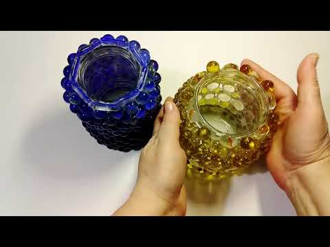 Видео: ВАЗА для цветов из бисера и бусин. Оригинальный способ, рукоделие. МК