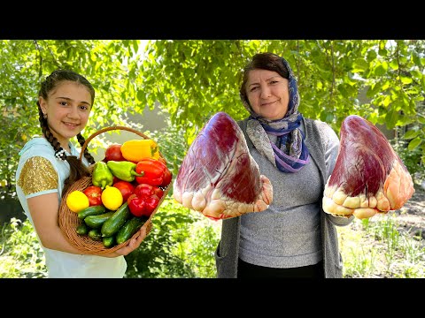 Видео: Рецепт жареного говяжьего сердца от бабушки! Сочный ужин из натуральных овощей! Вы должны попробоват