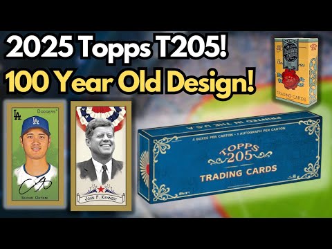 Видео: Разрыв картонной коробки бейсбольного мяча Topps T205 2025 года! СУПЕР! В стиле ретро!
