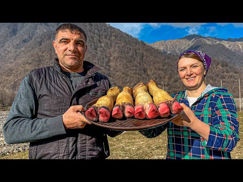 Видео: АЗЕРБАЙДЖАНСКИЙ ХАШ РЕАЛЬНЫЙ РЕЦЕПТ Блюдо из Копыт - Готовим в Горах