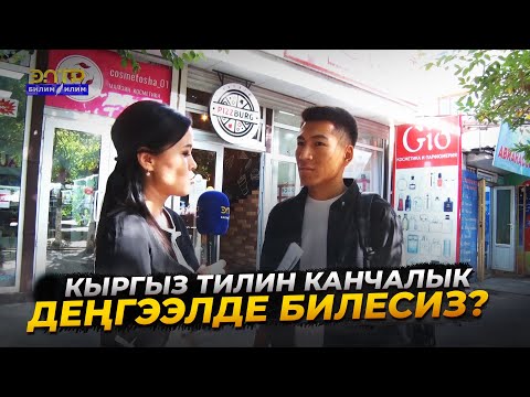 Видео: КЫРГЫЗ ТИЛИН КАНЧАЛЫК ДЕҢГЭЭЛДЕ БИЛЕСИЗ? //Теле тест