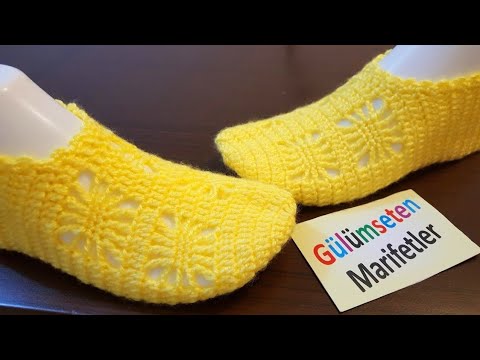 Видео: вязание тапочки спицами