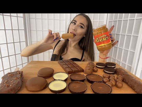 Видео: MUKBANG|ОЧЕНЬ СЛАДКИЙ МУКБАНГ🤤МНОГО КАРАМЕЛИ И АРАХИСА🥜🍯REESE’S ICECREAM OREO|ЖИЗНЬ В Л🍩КДАУНЕ🥺