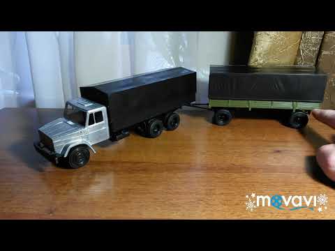 Видео: Сборка бортового грузовика ЗИЛ-133Г4 с прицепом ГКБ-8350 от AVD MODELS