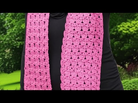 Видео: Как связать простую и быструю шаль крючком, подходящую для всех сезонов.