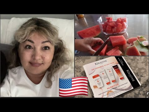 Видео: Влог🇺🇸Жизнь в Деревне/ Вкусный Арбуз/ Уход за волосами/ Американский футбол