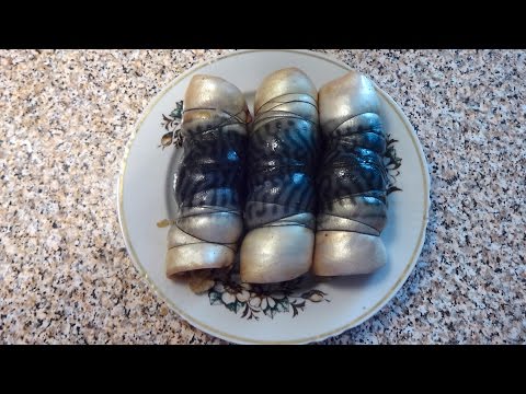 Видео: Рулетики из свежемороженой скумбрии рецепт