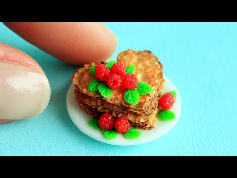 Видео: Миниатюрные блины с малиной❤️Miniature pancakes with raspberries❤️