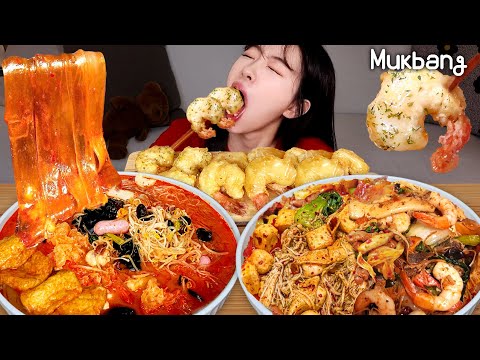 Видео: Питание 6 порций в одиночку!! Супер острый китайская еда "горячий горшок", жареный крем креветки