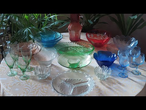 Видео: ПРОДАЖ.Вінтажний посуд з кольорового скла. Телеграм канал Радощі Життя. 