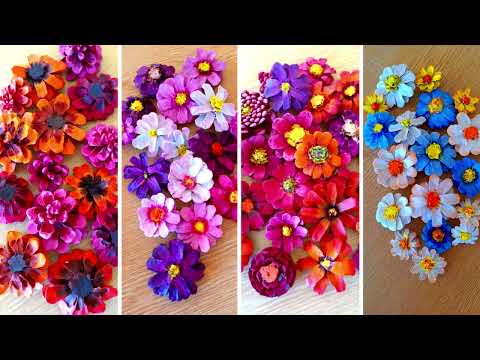 Видео: Как красить цветы из шишек
