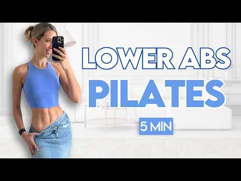 Видео: 5 мин. Тренированный пресс, пилатес, активация нижней части живота | Домашние тренировки