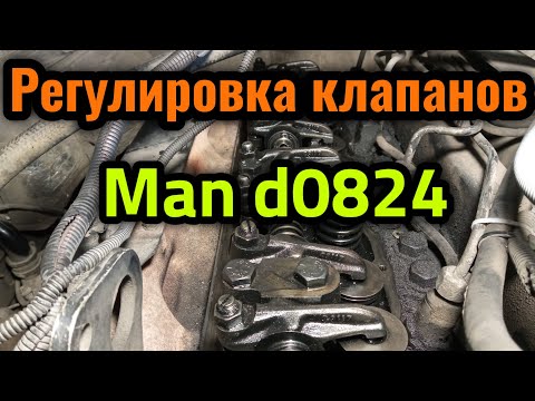 Видео: Регулировка клапанов Ман д0824 в два такта