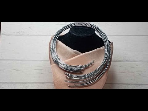 Видео: Колье  " ВЕТОЧКИ серебристо-белые "