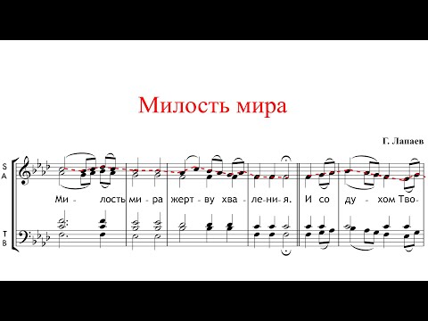 Видео: МИЛОСТЬ МИРА, Г. Лапаев фа-минор - Сопрановая партия