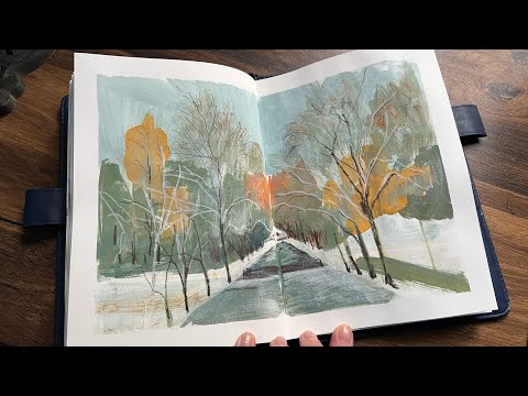 Видео: Листалка летнего скетчбука от фалафель