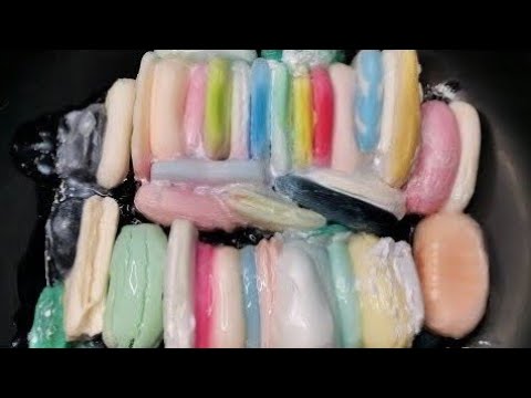 Видео: Soaked mushy soap. Asmr video. Размокшее  мыло. Асмр
