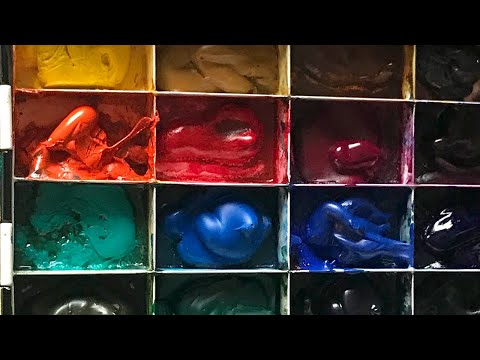 Видео: Акварельные Палитры